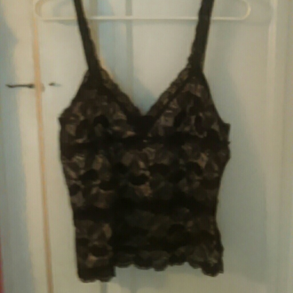 Brown lace tank top